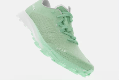 Zapatillas trail running competición Mujer - Kiprun Race light verde claro