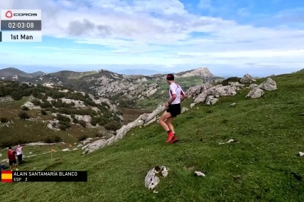 Alain Santamaría bajando a toda velocidad